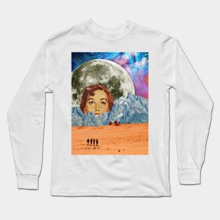 Moon Safari - Surreal/Collage Art Long Sleeve T-Shirt